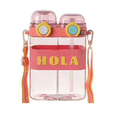 Bouteille d'eau double 600ml: Couleur rouge