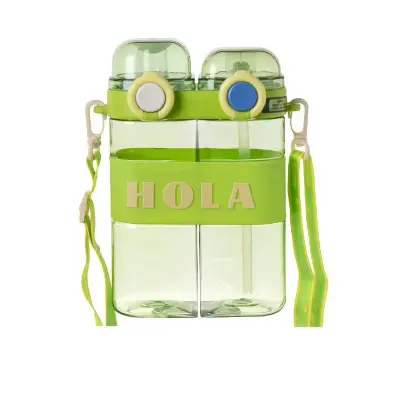Gourde d'eau double 600ml: Couleur vert